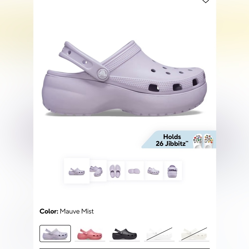 NWT crocs classic platforms